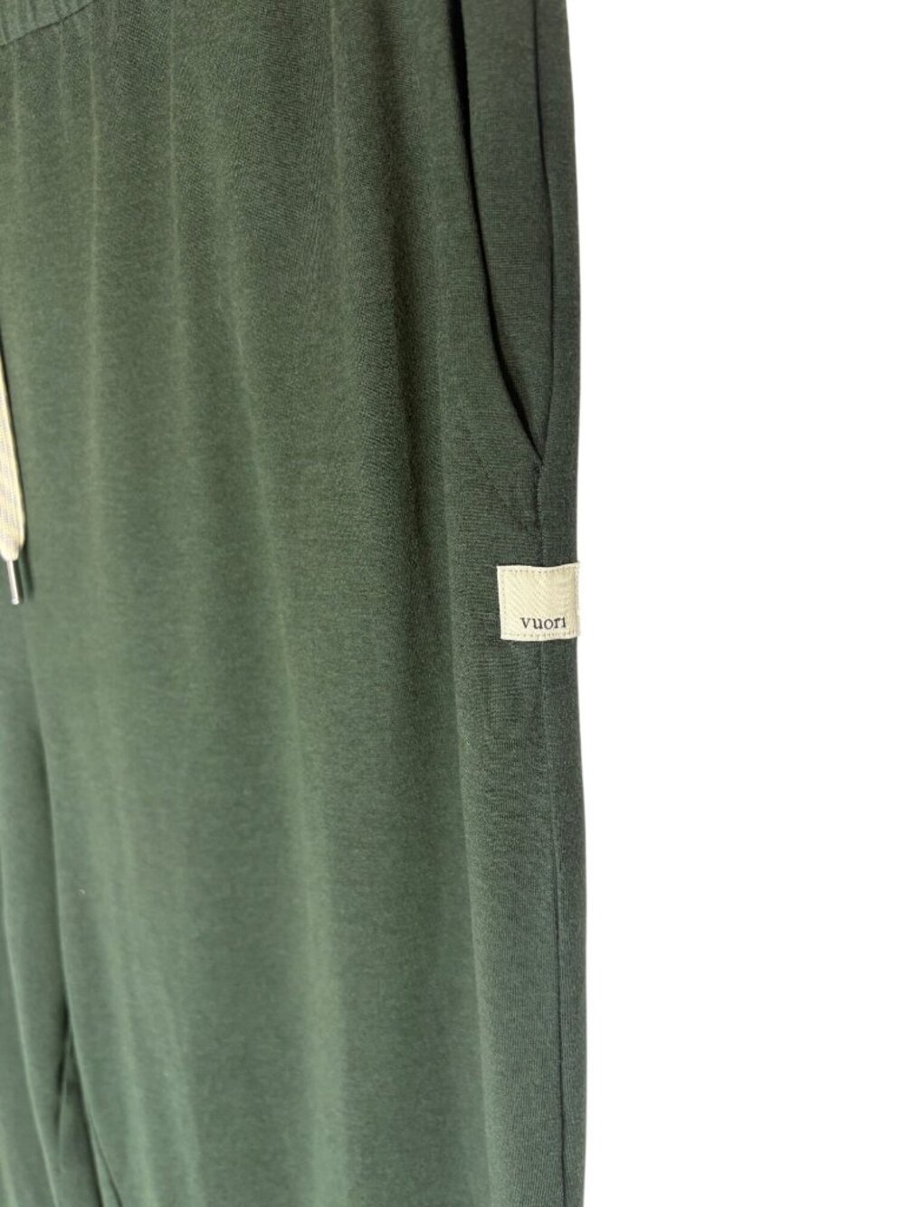 Vuori Halo Essential Wideleg Pant Heather Green-sz XL Long - Picture 6 of 8